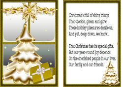 Gold Tree with Gold Window, Card & Insert