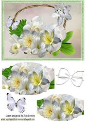 Basket of White Flowers Bracket Pyramids