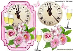 Shades of Pink,strikes Midnight, with Champagne