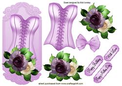 Pretty Pink Roses and Basque on a Plaque