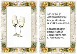 Vintage Frame of Roses,a5 Wedding Verse