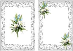 Bouquet of Blue/white Flowers A5 Insert