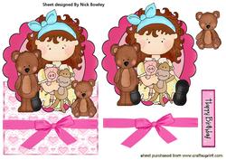 Little Tabitha with Her Cuddly Bears Over the Edge