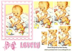 Lovely Baby Girl with Her Toys, Pyramids