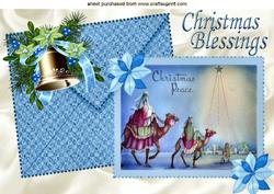 Three Wise Men on Camels on Card & Envelope A4