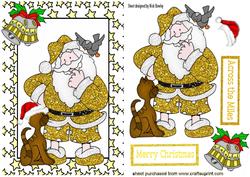 Does This Hat Look Okay Santa! Santa in Gold Star Frame