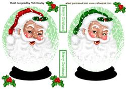 Jolly Santas in Snowglobe Toppers