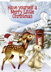 Cute Deer with Woodland Friends & Squirrel A4