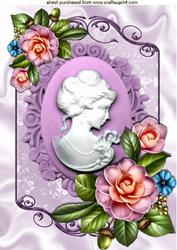 Cameo in Lilac with Pretty Summer Flowers A4