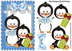 Penguins with Christmas Presents