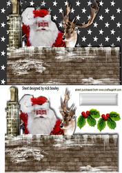 Up on the Roof! Lovely Santa & Reindeer