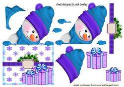 Ooh! Pressies for Me Over the Edge with Snowman