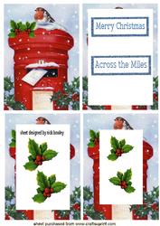 Letter Box with Snow & Holly Tunnel Card
