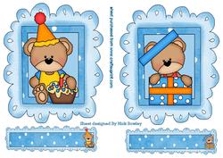 Cute Birthday Teddy Toppers for Boys