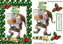 Christmas Pressies Galore! Santas Elf Carrying Presents