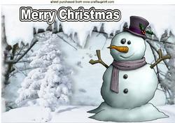 Snowman in Winter Wonderland A4