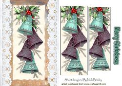 Pretty Christmas Bells with Lace Pyramids
