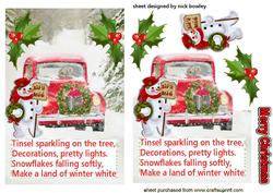 Driving in the Snow with Snowman