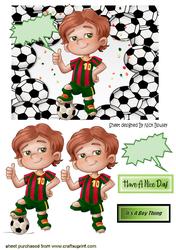 Just Mad About Football, Boy in Football Frame