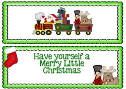Santa Express with His Toys and Stockings Dl Insert