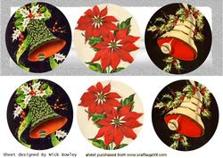Christmas Bells and Poinsettias Dl