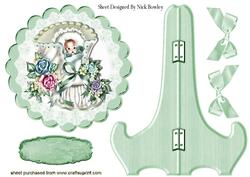 Sweet Baby Boy/girl All Snuggled Up, Plate & Stand