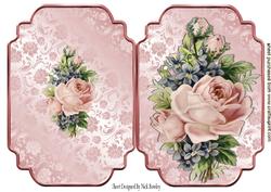 Pink Vintage Roses Quick Card