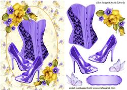 Pretty Yellow Roses with Sparkle Shoes & Butterflies