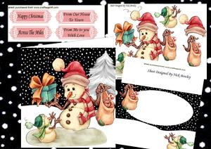 The Most Adorable Snowman,with Cute Teddy 8x8 Mini Kit