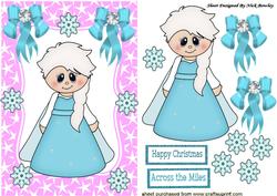 Princess Snowflake in Star Frame with Bows