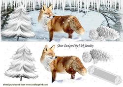Pretty Red Fox in the Snow Dl
