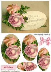 This Merry Time We Know! Pretty Plaque with Roses Pyramids