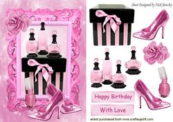 Posh Perfume, and Sparkle Pink Shoes, with Rose