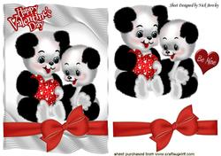 Cute Pair of Love Pandas with Heart & Bow