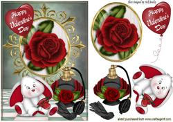 Roses and Perfume with Valentine Bunny