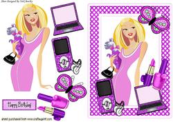 Pink Girlie Things! Mp3 Player and Laptop, with Lippy