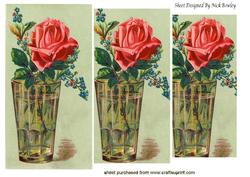 Single Red Rose in a Vase of Water Pyramids