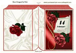 Our Special Day February 14th with Red Roses Folded Book