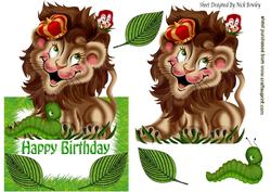King of the Jungle Cute Lion with Friends, Over the Edge