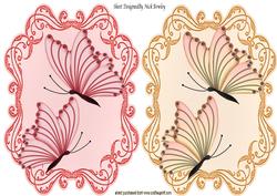 Pretty Shades of Gold and Rose Butterfly Toppers