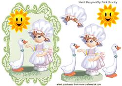 Little Maid with Her Duck and Sunshine