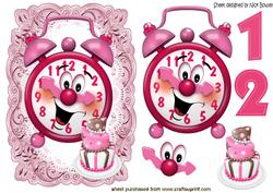 Yeh! Time to Party with Clock and Cake