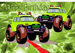 4x4 Monster Trucks,abstract Frame A4