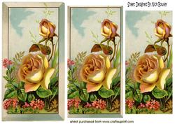 Pretty Vintage Yellow Rose Pyramids