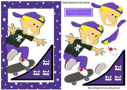 Ijust Love Going Out and Skateboarding, Boy in Purple