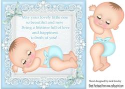 Sweet Little Sleeping Baby Boy! 8x8