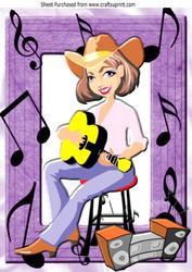 Cowgirl Singing with Her Guitar! A4
