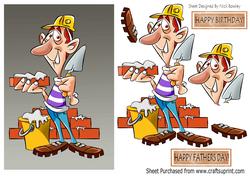 Hard at Work! Cartoon Brikkie