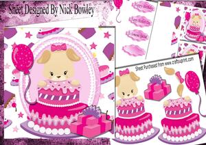Woof! It's Little Puppys Birthday, with Cake 8x8 Mini Kit