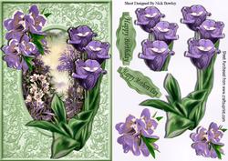 Beautiful Garden of Purple Shades of Summer Flowers